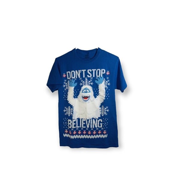 RUDOLPH Abominable Snow Monster Don't Stop Believing Tee - Picture 1 of 3